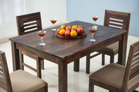 Jaipur Sheesham Wood 4 Seater Dining Table Set with 4 Chair for Dining Room - Dining Set - Furniselan - Grey-Finish