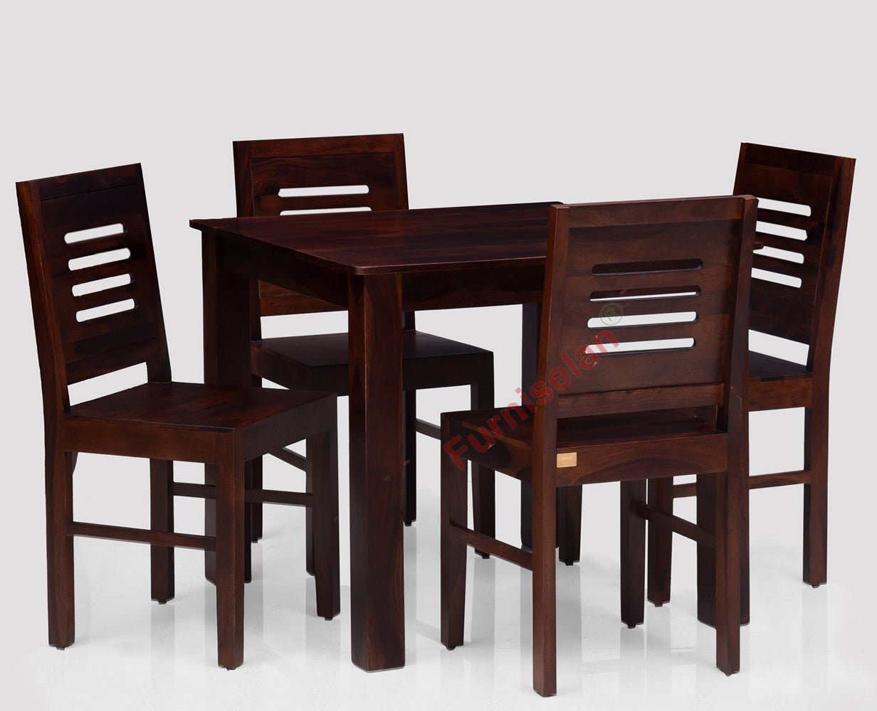 Buy Sheesham Wood 4 Seater Dining Table Set with 4 Chair for Dining ...