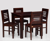 Jaipur Sheesham Wood 4 Seater Dining Table Set with 4 Chair for Dining Room - Dining Set - Furniselan - Rosewood-Fine-Finish