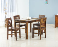 Jaipur Sheesham Wood 4 Seater Dining Table Set with 4 Chair for Dining Room - Dining Set - Furniselan - Teak-Finish