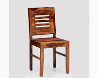 Jaipur Sheesham Wood 4 Seater Dining Table Set with 4 Chair for Dining Room - Dining Set - Furniselan - Rustic-Teak-Finish