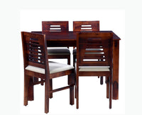 Jaipur Sheesham Wood 4 Seater Dining Table Set with 4 Chair for Dining Room - Dining Set - Furniselan - Rosewood-Fine-Finish