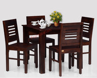 Jaipur Sheesham Wood 4 Seater Dining Table Set with 4 Chair for Dining Room - Dining Set - Furniselan - Rosewood-Fine-Finish