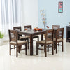 Jaipur Sheesham Wood 6 Seater Dining Table Set with 6 Chair for Dining Room - Dining Set - Furniselan - Grey-Finish