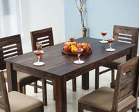 Jaipur Sheesham Wood 6 Seater Dining Table Set with 6 Chair for Dining Room - Dining Set - Furniselan - Grey-Finish