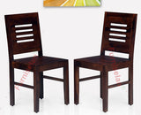 Jaipur Sheesham Wood Dining Chair Set of Two - Dining Chair - Furniselan - Rosewood-Fine-Finish