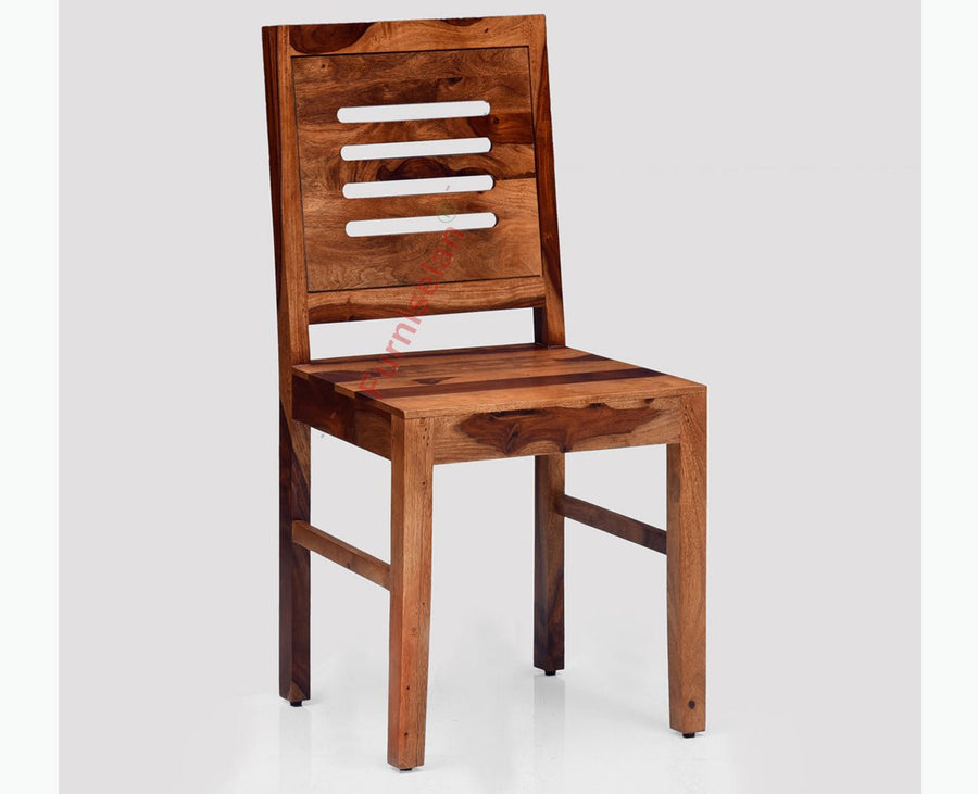 Jaipur Sheesham Wood Dining Chair Set of Two - Dining Chair - Furniselan - Rustic-Teak-Finish
