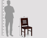 Jaipur Sheesham Wood Dining Chair Set of Two - Dining Chair - Furniselan - Rosewood-Fine-Finish