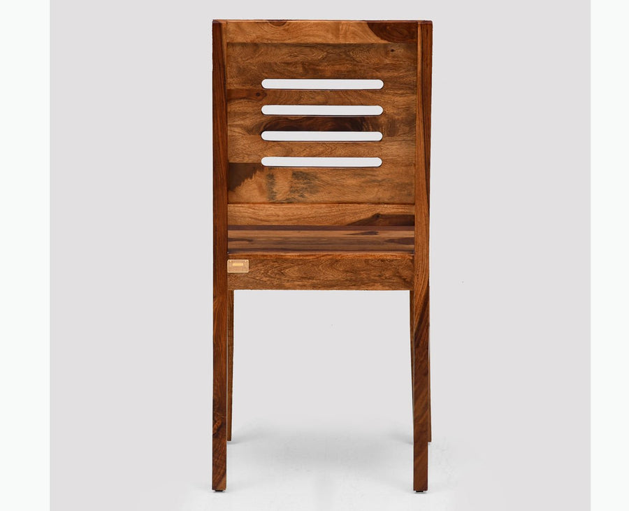Jaipur Sheesham Wood Dining Chair Set of Two - Dining Chair - Furniselan - Rustic-Teak-Finish