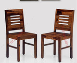 Jaipur Sheesham Wood Dining Chair Set of Two - Dining Chair - Furniselan - Teak-Finish