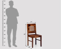 Jaipur Sheesham Wood Dining Chair Set of Two - Dining Chair - Furniselan - Teak-Finish