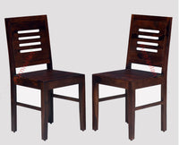 Jaipur Sheesham Wood Dining Chair Set of Two - Dining Chair - Furniselan - Rosewood-Fine-Finish
