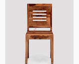 Jaipur Sheesham Wood Dining Chair Set of Two - Dining Chair - Furniselan - Rustic-Teak-Finish
