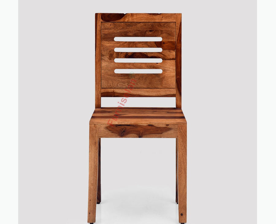 Jaipur Sheesham Wood Dining Chair Set of Two - Dining Chair - Furniselan - Rustic-Teak-Finish