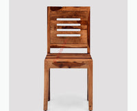 Jaipur Sheesham Wood Dining Chair Set of Two - Dining Chair - Furniselan - Rustic-Teak-Finish