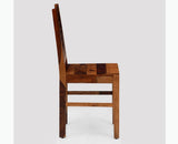 Jaipur Sheesham Wood Dining Chair Set of Two - Dining Chair - Furniselan - Rustic-Teak-Finish
