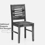 Jaipur Sheesham Wood Dining Chair Set of Two - Dining Chair - Furniselan - Rustic-Teak-Finish