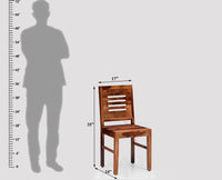 Jaipur Sheesham Wood Dining Chair Set of Two - Dining Chair - Furniselan - Rustic-Teak-Finish