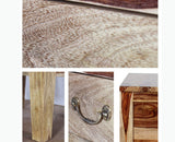 Jalandhar Wooden Two Drawers Bedside Table - Bedside Table - Furniselan - Rustic-Teak-Finish