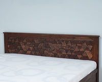Jodhpur Solid Wood King Size Bed with Box Storage - Furniselan-Grey-Finish