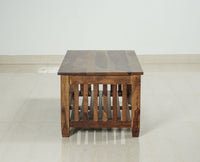 Kochi Solid Wood Coffee Table with shelves - Coffee Table - Furniselan - Teak-Finish