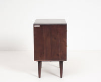 Kolkata Solid Wood Bedside table with Two Drawer - Bedside Table - Furniselan - Grey-Finish