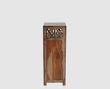Krishna Solid Wood Tall 4 Drawer Chest Of Drawer - Chest of Drawer - Furniselan - Grey-Finish
