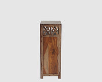 Krishna Solid Wood Tall 4 Drawer Chest Of Drawer - Chest of Drawer - Furniselan - Grey-Finish