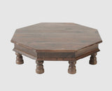 Laxmi Wooden Pooja Chowki - Furniselan- Grey-Finish