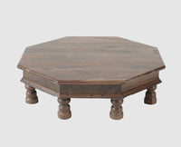 Laxmi Wooden Pooja Chowki - Furniselan- Grey-Finish