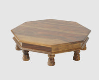 Laxmi Wooden Pooja Chowki - Furniselan - Teak-Finish
