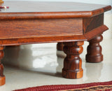 Laxmi Wooden Pooja Chowki - Furniselan - Maple-Finish