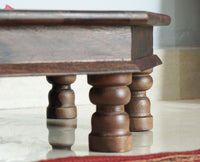 Laxmi Wooden Pooja Chowki - Furniselan- Grey-Finish