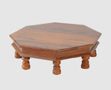 Laxmi Wooden Pooja Chowki - Furniselan - Maple-Finish