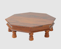 Laxmi Wooden Pooja Chowki - Furniselan - Maple-Finish