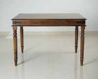Madrid Sheesham Wood 4 Seater Dining Table Set with 4 Chair for Dining Room - Dining Set - Furniselan - Teak-Finish