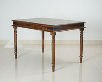 Madrid Sheesham Wood 4 Seater Dining Table Set with 4 Chair for Dining Room - Dining Set - Furniselan - Teak-Finish