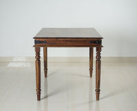 Madrid Sheesham Wood 4 Seater Dining Table Set with 4 Chair for Dining Room - Dining Set - Furniselan - Teak-Finish
