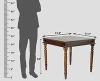 Madrid Sheesham Wood 4 Seater Square Dining Table Set with 4 Chair for Dining Room - Dining Set - Furniselan - Teak-Finish