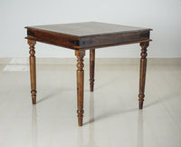 Madrid Sheesham Wood 4 Seater Square Dining Table Set with 4 Chair for Dining Room - Dining Set - Furniselan - Teak-Finish