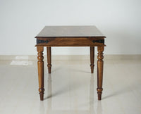Madrid Sheesham Wood 6 Seater Dining Table Set with 6 Chair for Dining Room - Dining Set - Furniselan - Teak-Finish
