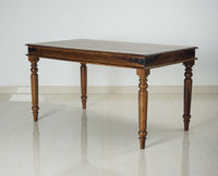 Madrid Sheesham Wood 6 Seater Dining Table Set with 6 Chair for Dining Room - Dining Set - Furniselan - Teak-Finish