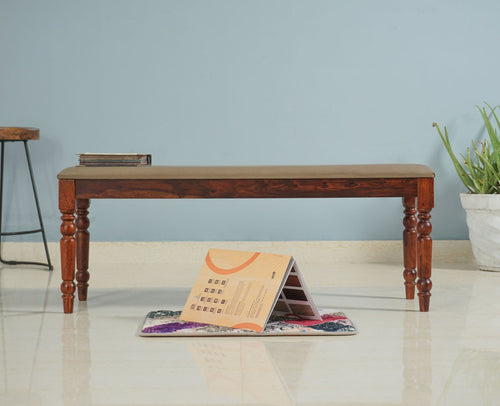 Madurai Sheesham Wood 3 Seater Dining Bench for Living Room - Bench - Furniselan