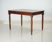 Madurai Sheesham Wood 4 Seater Dining Table Set with 4 Chair for Dining Room - Dining Set - Furniselan - Maple-Finish