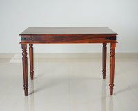 Madurai Sheesham Wood 4 Seater Dining Table Set with 4 Chair for Dining Room - Dining Set - Furniselan - Maple-Finish