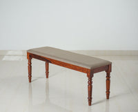 Madurai Sheesham Wood 6 Seater Dining Table Set with 4 Chair & 1 Bench for Dining Room - Dining Set - Furniselan - Maple-Finish
