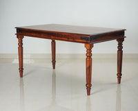Madurai Sheesham Wood 6 Seater Dining Table Set with 6 Chair for Dining Room - Dining Set - Furniselan - Maple-Finish
