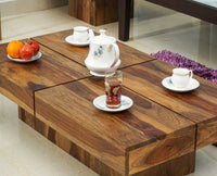 Malang Sheesham Wood Coffee Table - Coffee Table - Furniselan - Rustic-Teak-Finish