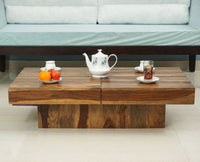 Malang Sheesham Wood Coffee Table - Coffee Table - Furniselan - Rustic-Teak-Finish