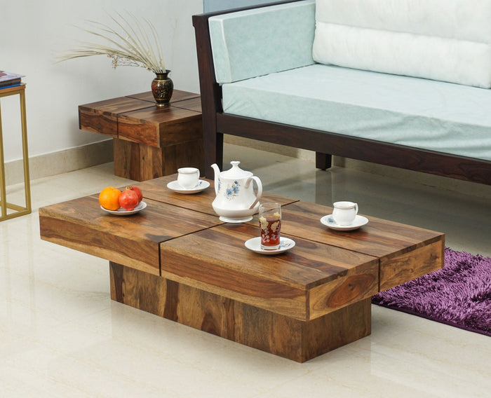 Malang Sheesham Wood Coffee Table - Coffee Table - Furniselan